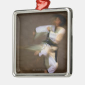 Tae Kwon Do Leap Kick Metalen Ornament (Links)