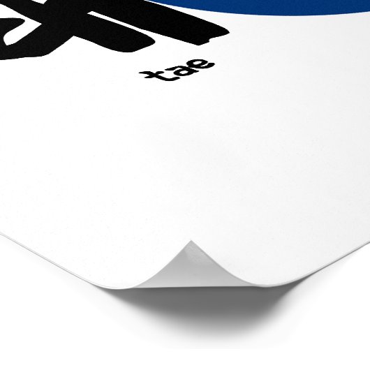 Tae Kwon Do met vlag Poster (Hoek)