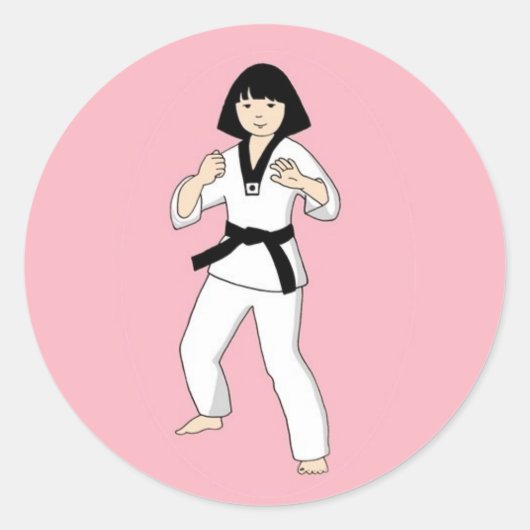 Tae Kwon Do Princess Stickers (Voorkant)