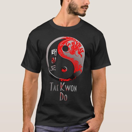 Tae Kwon Do Red Dragon - Martial Arts Warrior T-shirt (Voorkant)