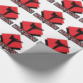 Tae Kwon Do red wrapting paper Taekwondo gift Cadeaupapier (Hoek)