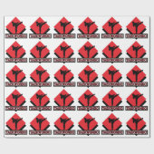 Tae Kwon Do red wrapting paper Taekwondo gift Cadeaupapier (Vlak)