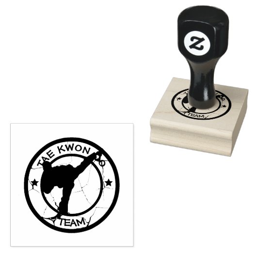 Tae Kwon Do Rubberstempel (Gestempeld)