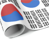 Taegeukgi 태 기 (Nationale vlag van Korea) Cadeaupapier (Rol Hoek)