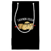 Taekwon-Dough Funny Baking Pun Dark BG Klein Cadeauzakje (Voorkant)