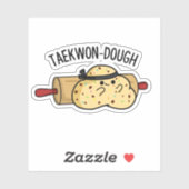 Taekwon-Dough Funny Baking Pun Sticker (Vel)