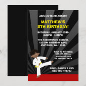 Taekwondo African American Yellow Belt Birthday Kaart (Voorkant / Achterkant)