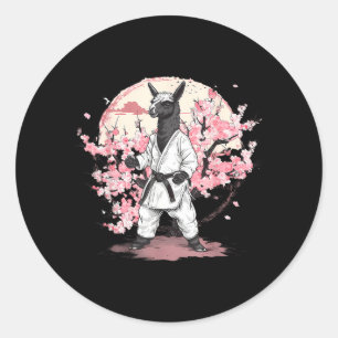 Taekwondo Alpaca Martial Arts Kersenboom Judo Ronde Sticker