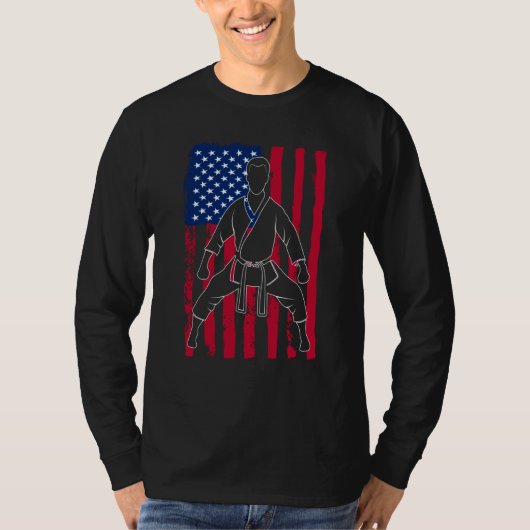 Taekwondo  American Flag Taekwondo  Patriotic T-shirt (Voorkant)