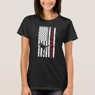 Taekwondo Amerikaanse vlag Karate Girl Boy Martial T-shirt