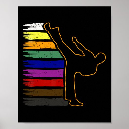 Taekwondo And Karate Black Belt Martial Art Studen Poster (Voorkant)