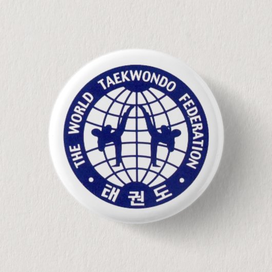 Taekwondo Badge Ronde Button 3,2 Cm (Voorkant)