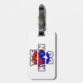 Taekwondo Bagagelabel (Achterkant verticaal)