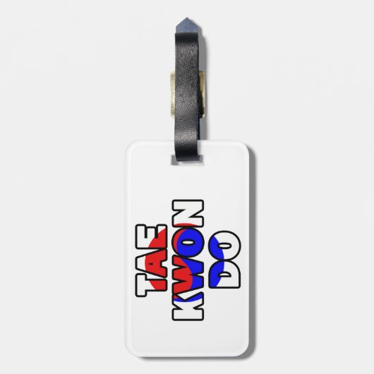 Taekwondo Bagagelabel (Achterkant verticaal)