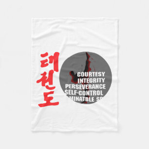 Taekwondo Beginselen Martial Arts Tae Kwon Do T Sh Fleece Deken