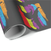 Taekwondo Belts Silhouette Karate Fighter Gift Cadeaupapier (Rol Hoek)