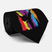 Taekwondo Belts Silhouette Karate Fighter Gift Stropdas (Opgerold)