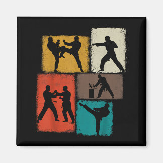 Taekwondo Beoefenaar Collage Mannen Kinderen Coach Magneet