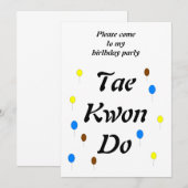 Taekwondo Birthday Card Kaart (Voorkant / Achterkant)