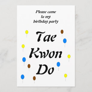 Taekwondo Birthday Card Kaart