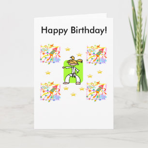 Taekwondo Birthday Card - Meisjes Kaart