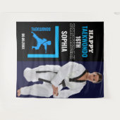 Taekwondo Birthday, Girl Player Backdrops Wandkleed (Voorkant (horizontaal))