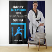 Taekwondo Birthday, Girl Player Backdrops Wandkleed (In situ)
