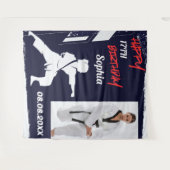 Taekwondo Birthday, Taekwondo Girl Player  Wandkleed (Voorkant (horizontaal))