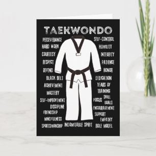 Taekwondo Black Belt-felicitaties Kaart