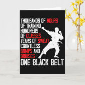 Taekwondo Black Belt Funny Karate Judo Martial Art Kaart (Gele Bloem)