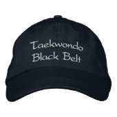 Taekwondo Black Belt - Navy Baseball Pet (Voorkant)