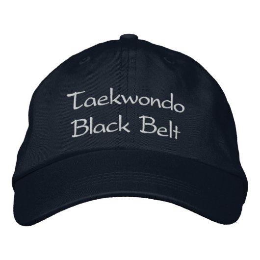 Taekwondo Black Belt - Navy Baseball Pet (Voorkant)
