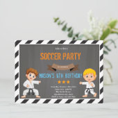 Taekwondo black belt thema Uitnodiging (Staand voorkant)