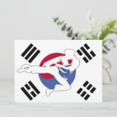 Taekwondo Boys Birthday Party Kaart (Staand voorkant)