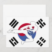 Taekwondo Boys Birthday Party Kaart (Voorkant / Achterkant)