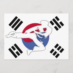 Taekwondo Boys Birthday Party Kaart