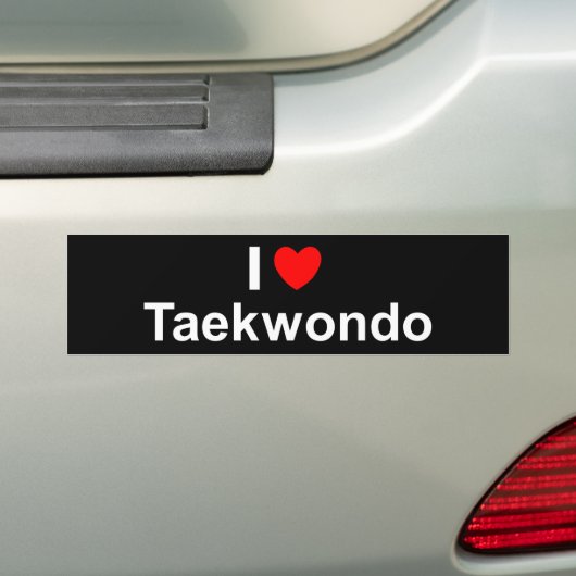 Taekwondo Bumpersticker (Op auto)