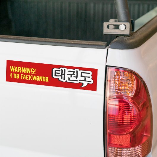 Taekwondo Bumpersticker 1 (Op Truck)