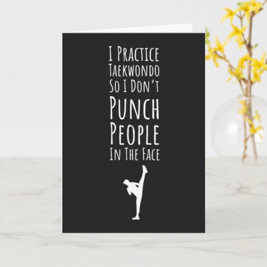 Taekwondo Cards Sport Fighter Training Martial Art Kaart (Gele Bloem)