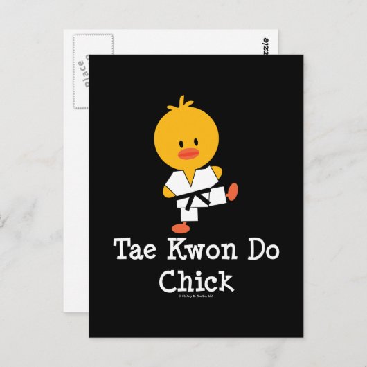 Taekwondo Chick Briefkaart (Voorkant / Achterkant)