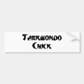 Taekwondo Chick Bumpersticker (Voorkant)