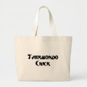 Taekwondo Chick Grote Tote Bag (Voorkant)