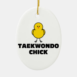 Taekwondo Chick Keramisch Ornament