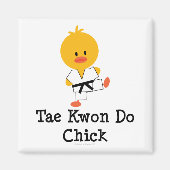 Taekwondo Chick Magnet (Voorkant)