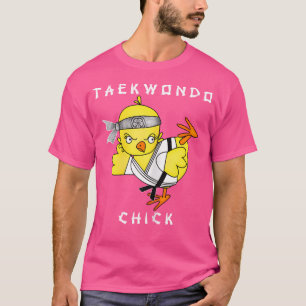 Taekwondo Chick Martial Arts pittige zwarte riem C T-shirt