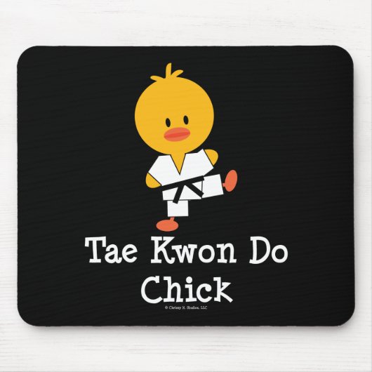 Taekwondo Chick Mousepad Muismat (Voorkant)