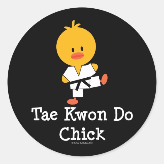 Taekwondo Chick Stickers (Voorkant)