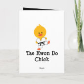 Taekwondo Chick-Wenskaart Kaart (Achterkant)