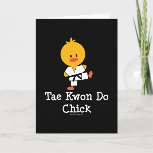 Taekwondo Chick-Wenskaart Kaart (Voorkant)
