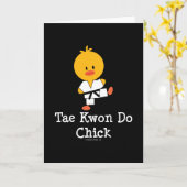 Taekwondo Chick-Wenskaart Kaart (Gele Bloem)